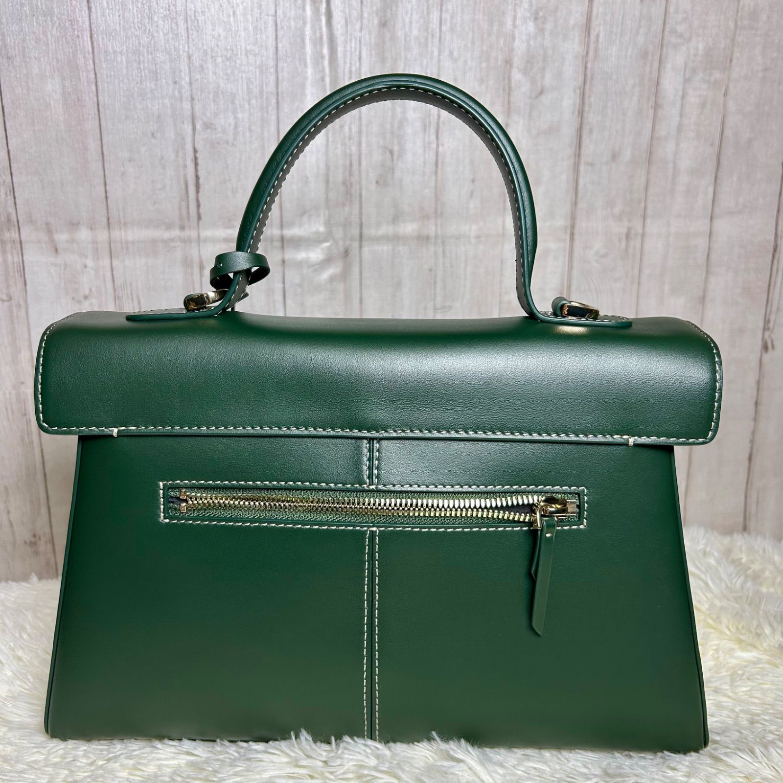 ✴︎月末限定セール✴︎【美品】CAFUNE カフネ グリーン レザー