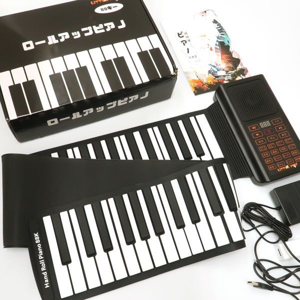 ハンドロールピアノ ハンドロールピアノ ソフトキーボード アダプター付き 中古 動作