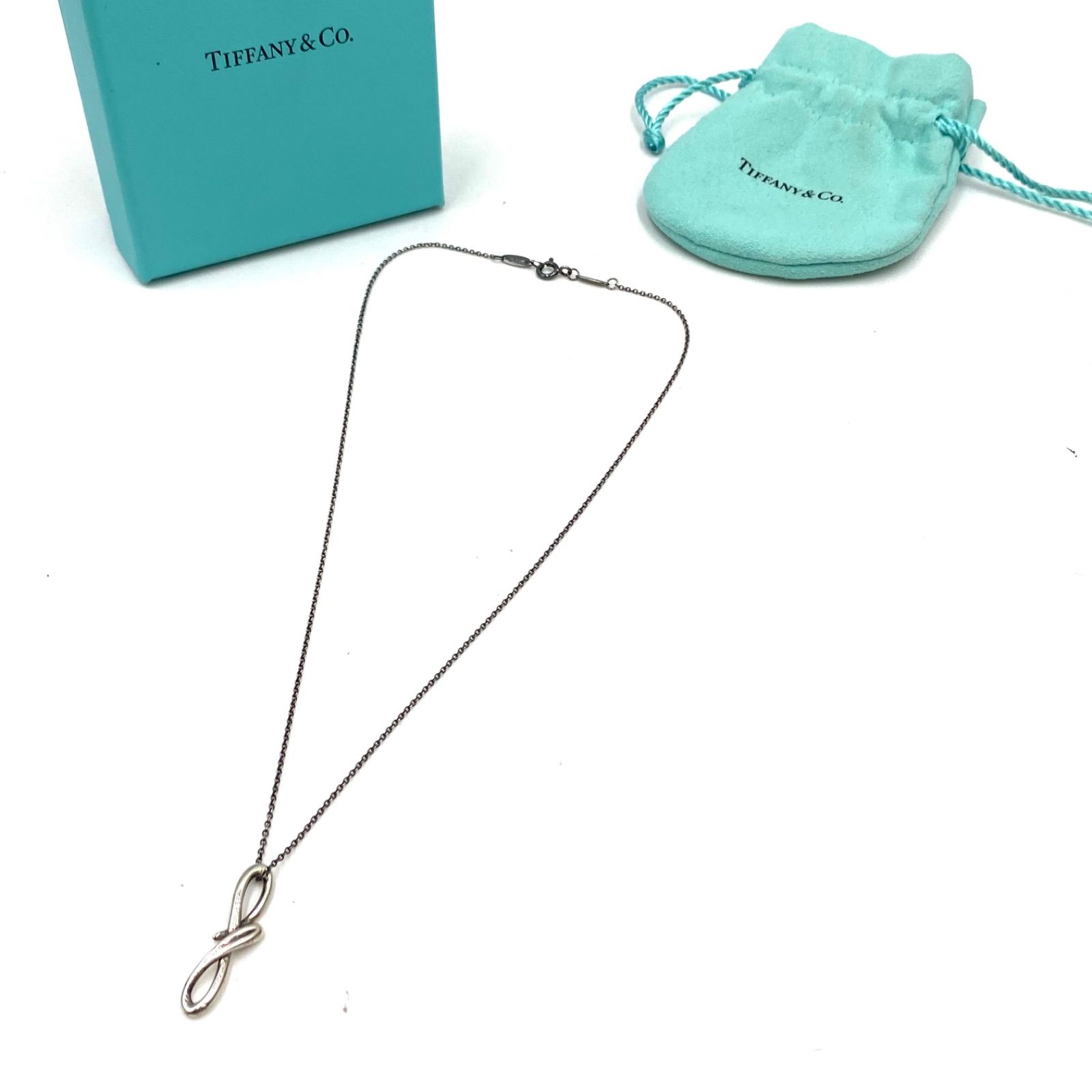 希少 TIFFANY&Co. ティファニー イニシャル F f ネックレス