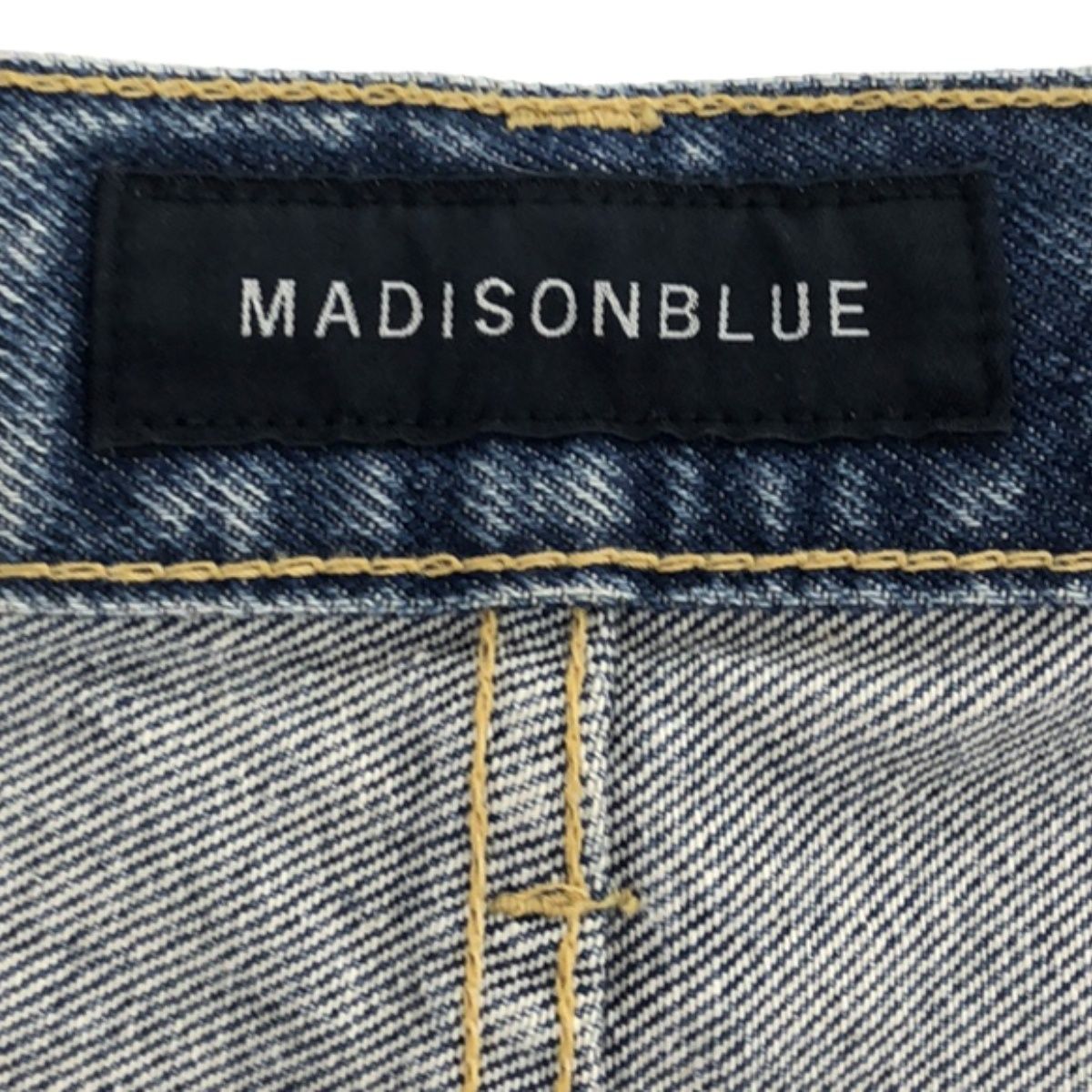 MADISON BLUE マディソンブルー 22AW CRASHED SAROUEL PANTS DENIM クラッシュ加工サルエルデニムパンツ MB224-3001 インディゴ 2 M