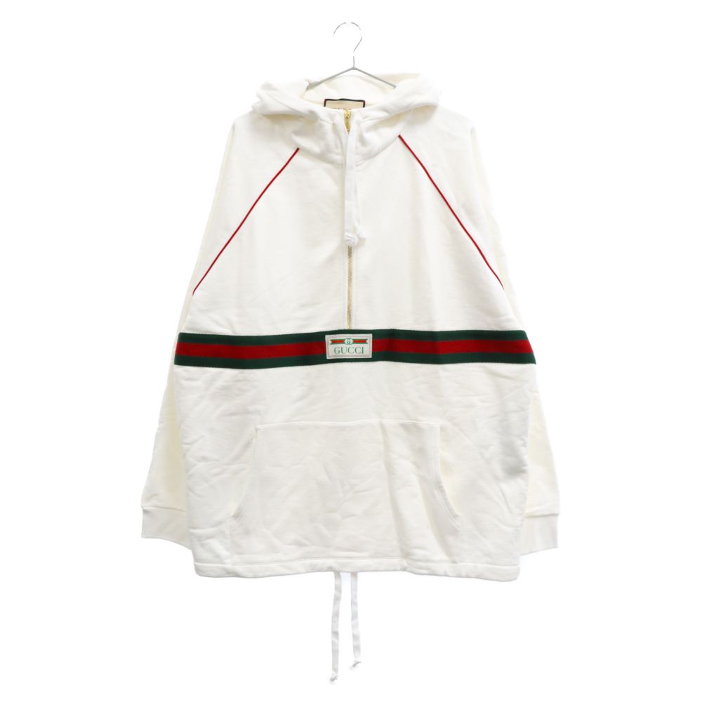 GUCCI (グッチ) WEB AND GUCCI LABEL Hoodie 645320 XJDAK ウェブ 