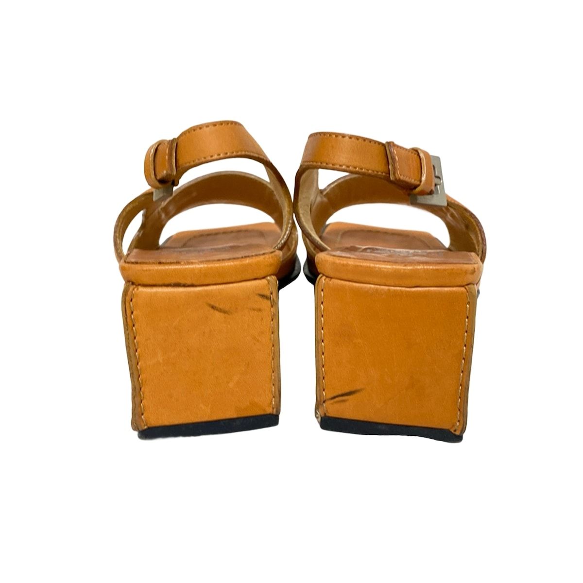 FENDI フェンディ 37 24 サンダル ピンヒール レザー ダークブラウン FENDI フェンディ 37 24 サンダル ピンヒール レザー ダーク