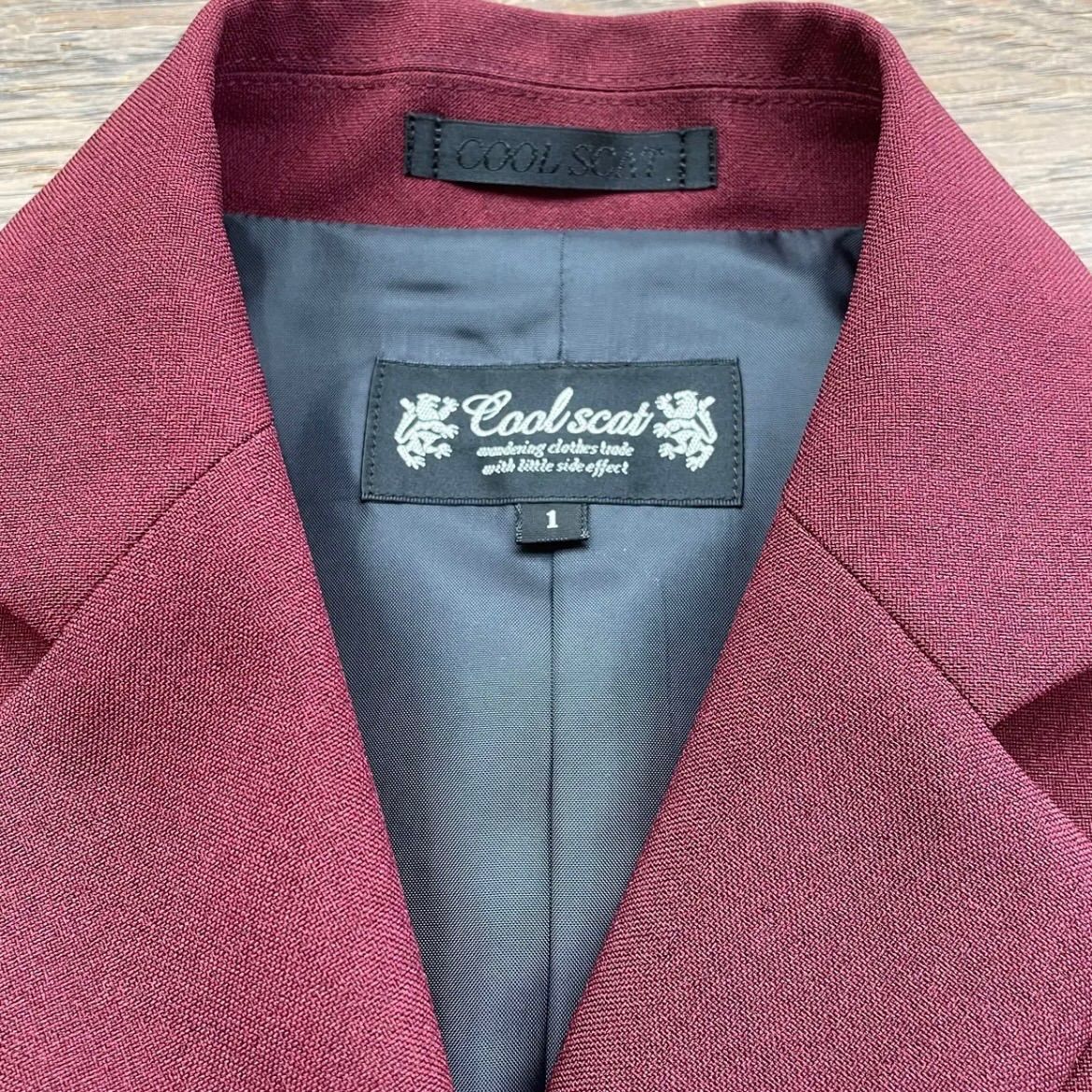 クールスキャット モッズスーツ セットアップ ストライプ 1 S 美品 COOLSCAT(クールスキャット) モッズスーツ ～ 山形BLACKBOX