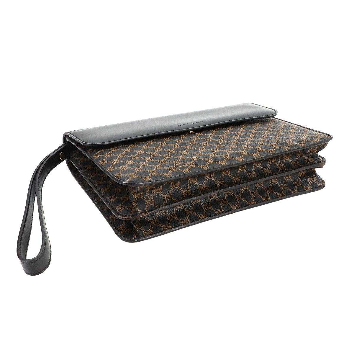 【週末セール】 CELINE マカダム柄 クラッチ 廃盤 PVCレザー ポーチ 週末セール】 CELINE マカダム柄 クラッチ 廃盤 PVCレザー