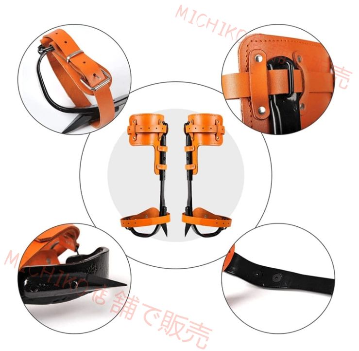  木登り器 木登り道具 昇柱器 直立木登りツール 木登りツール調節 なストラップロープ 木登り靴滑り止めペダル 落下防止 最大積載量約220ポンド 登山用 庭木 木登り 観察 登山などに適用 その他 脚立 はしご 足場