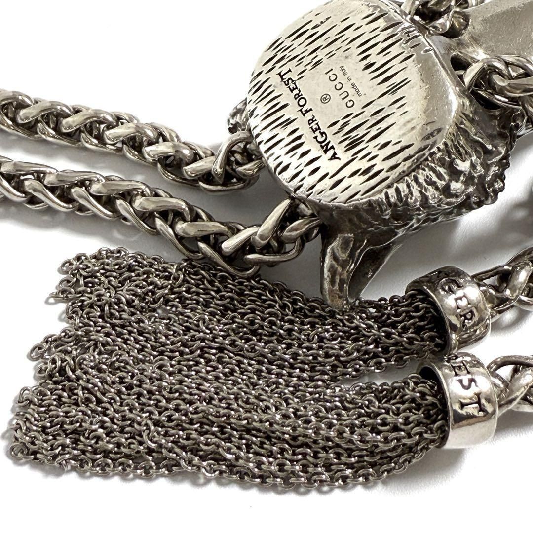 希少】グッチ ウルフ アンガーフォレスト ペンダント ネックレス