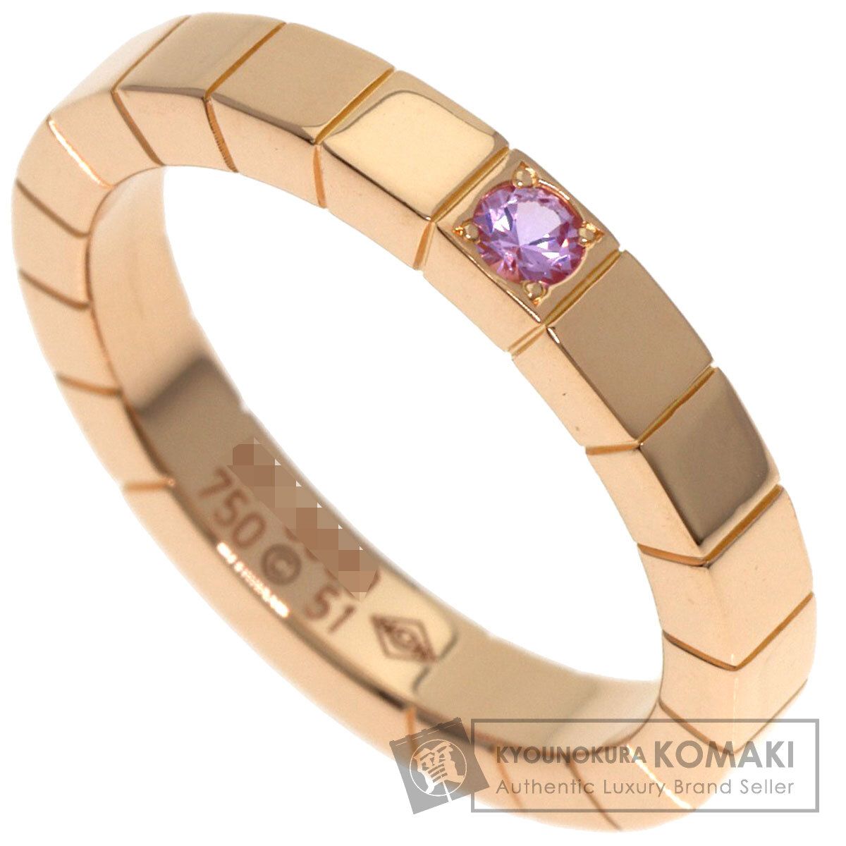 CARTIER カルティエ ラニエール 1P サファイア 51 リング 指輪 K18PG レディース