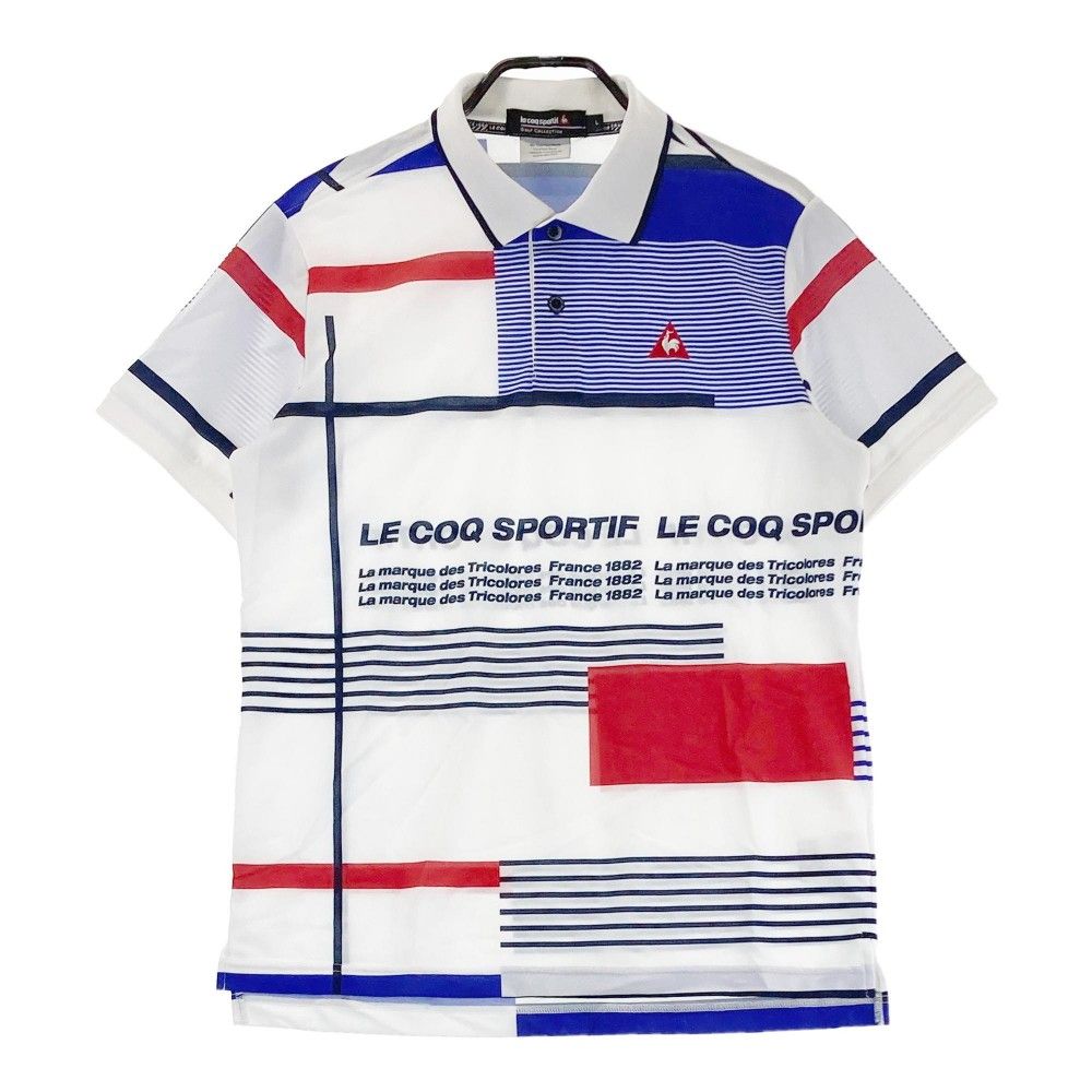 サイズ：L LE COQ GOLF ルコックゴルフ 半袖ポロシャツ 総柄