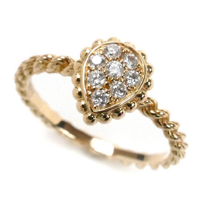 Boucheron ブシュロン K18PG ピンクゴールド セルパンボエム エクストラスモール リング 指輪 JRG02674 ダイヤモンド 7.5号 48 2.0g レディース