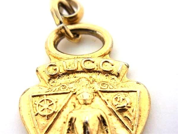 GUCCI オールドグッチ ネックレス クレスト メタル プレート 