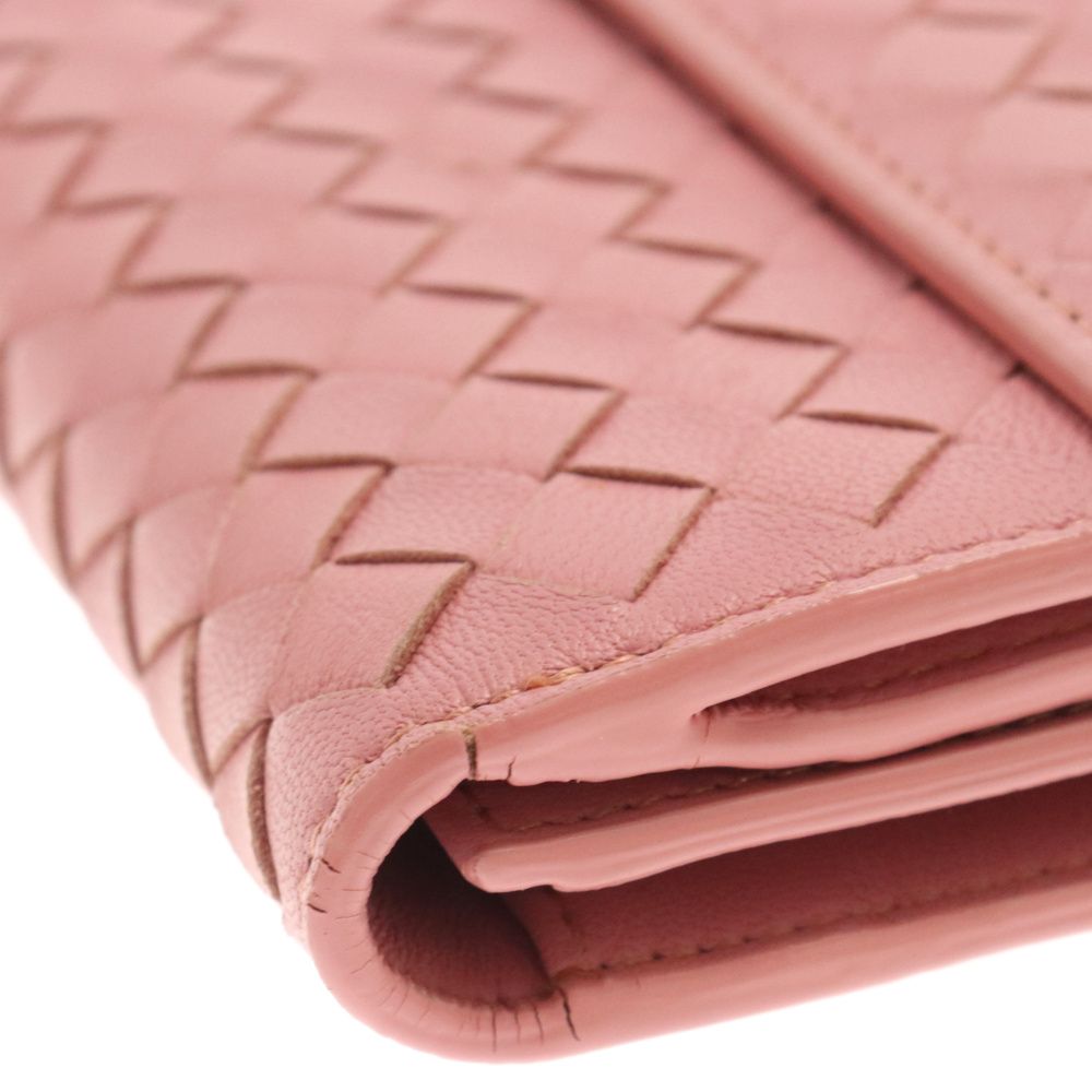 ボッテガ・ヴェネタ　編み込み長財布　イントレチャート　中古品 BOTTEGA VENETA(ボッテガヴェネタ) / 長財布/レザー/BLK