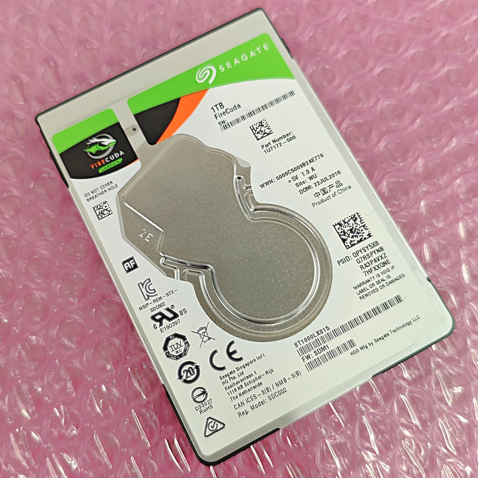 CristalDiskInfo正常品】Seagate FireCuda SATA SSHD 1TB