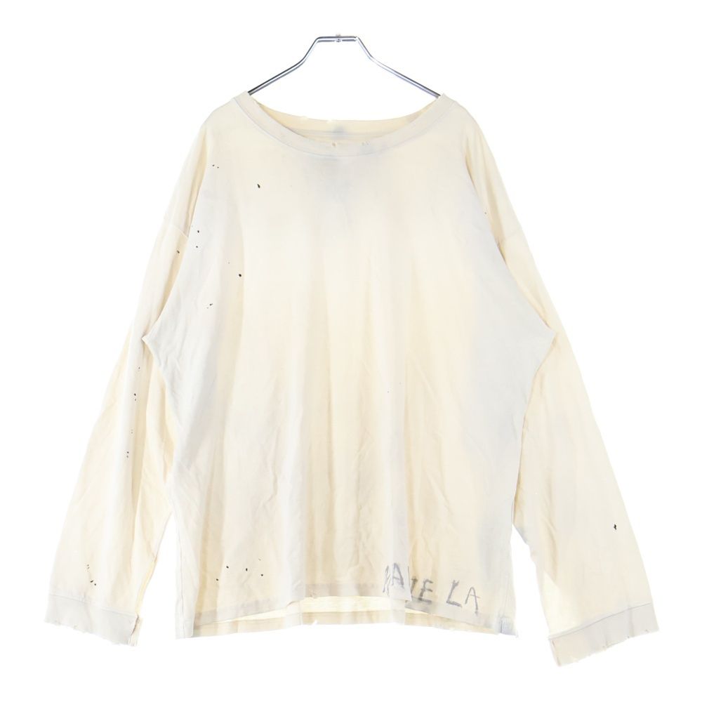 Maison Margiela メゾンマルジェラ ラウンドネック ビンテージ ロングスリーブTシャツ S50GC0696 S24567 アイボリー