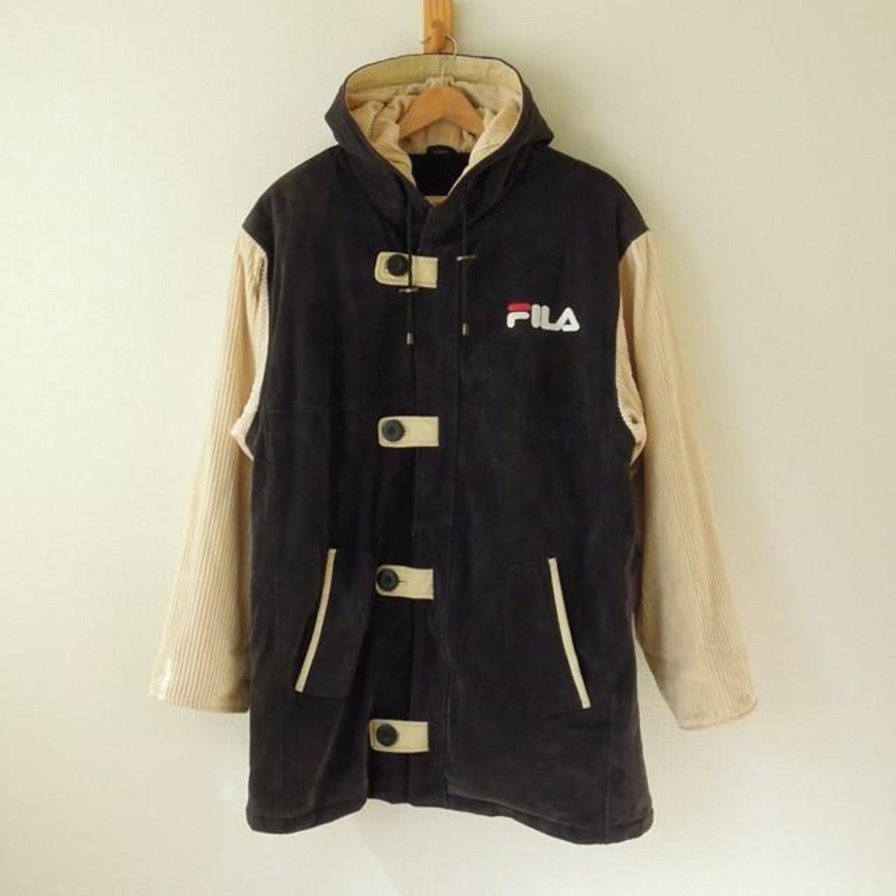 FILA フィラ ジャケット スエード、太畝コーデュロイの切り替え