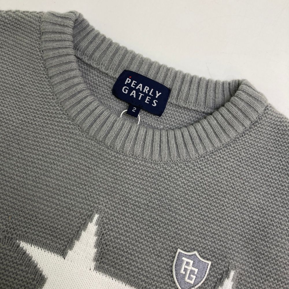 サイズ：2 PEARLY GATES パーリーゲイツ ウール混 ニットセーター