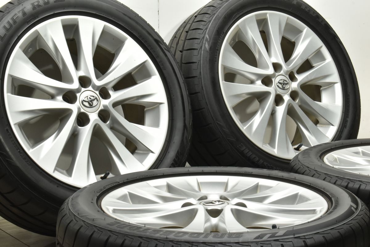 良好品 トヨタ 20 アルファード ヴェルファイア 純正 18in 7.5J 45 PCD114.3 ブリヂストン LUFT RVII 235 50R18 ノーマル戻しなどに