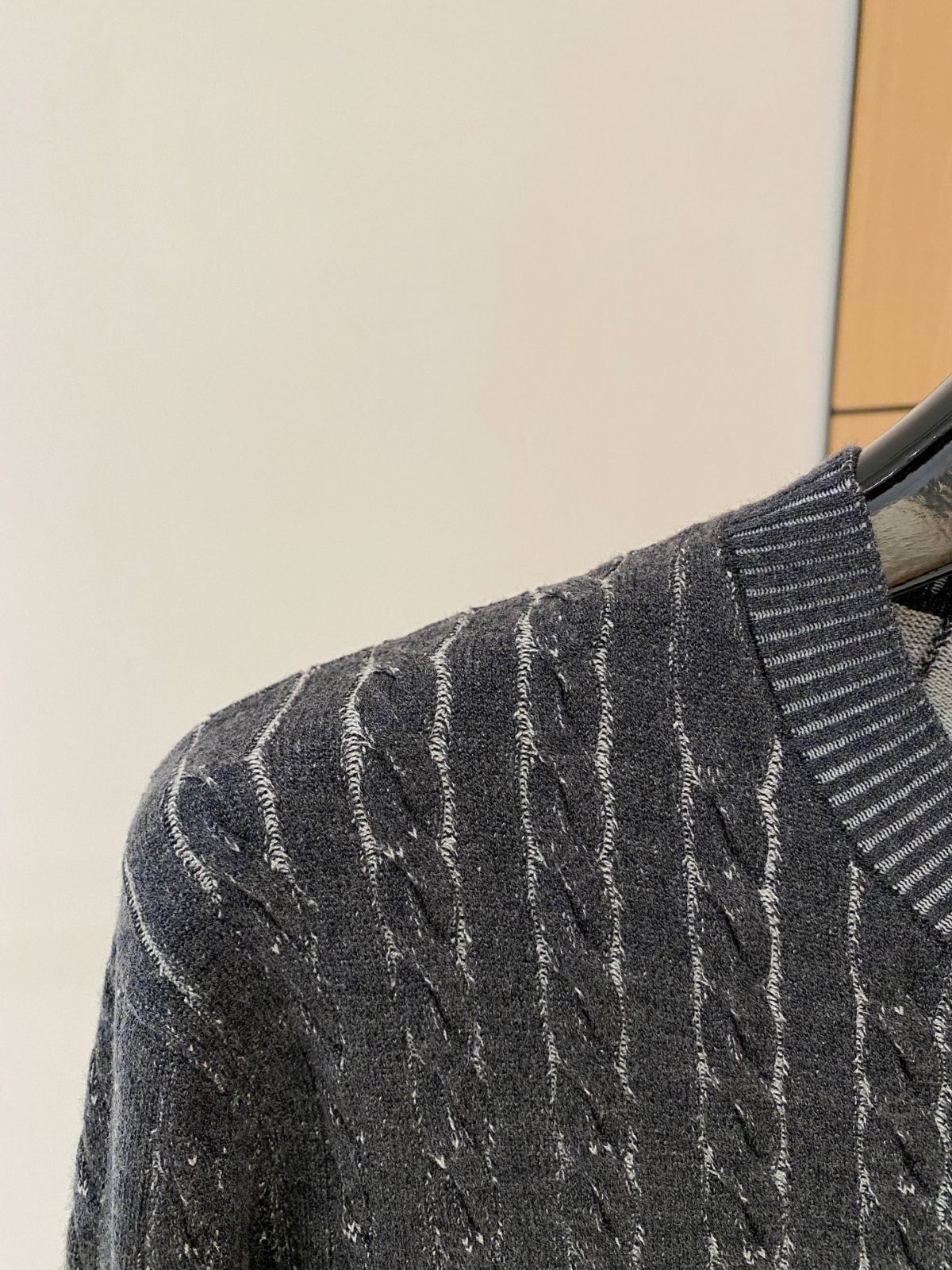 【極上美品】Brunello Cucinelli クルーネックケーブルセーター グレーM～3XL【送料無料】 Brunello Cucinelli○メンズ
