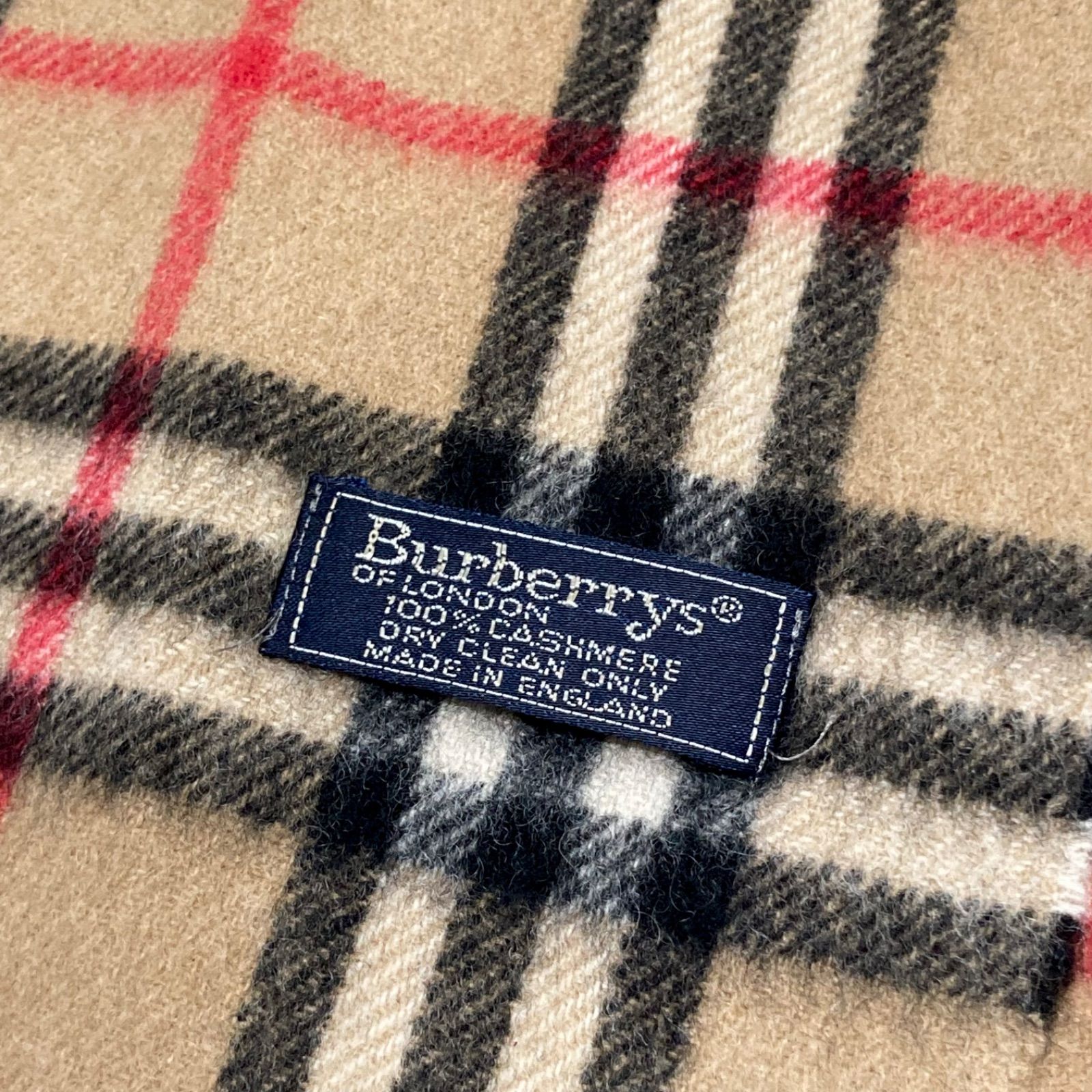 Burberrys バーバリー 定番 チェックマフラー カシミヤ100% CASHMERE