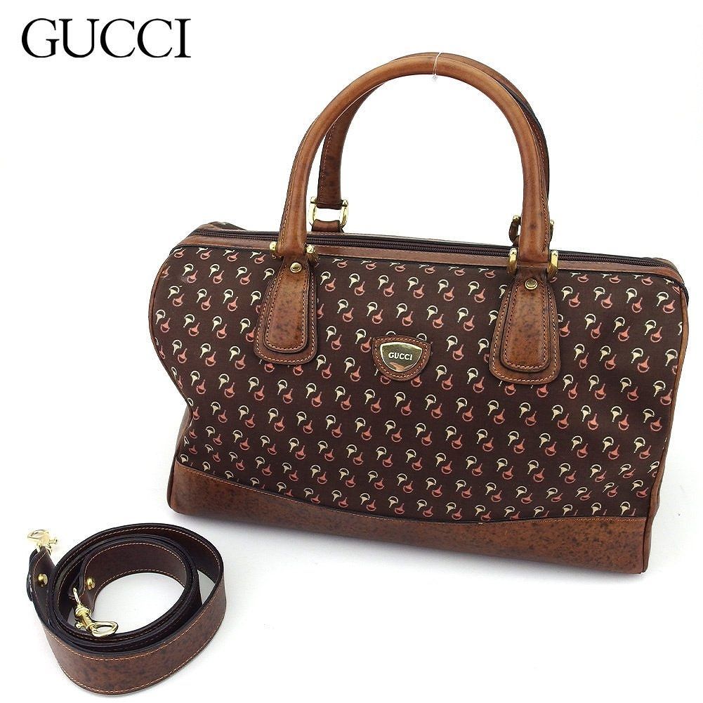 良品 グッチ ミニ ボストンバッグ オールドグッチ GUCCI - バッグ