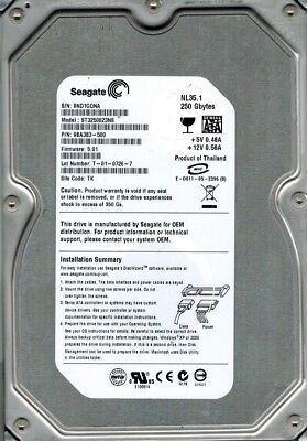 Seagate ST3250823NS P/N: 9BA383-500 F/W: 5.01 250GB TK