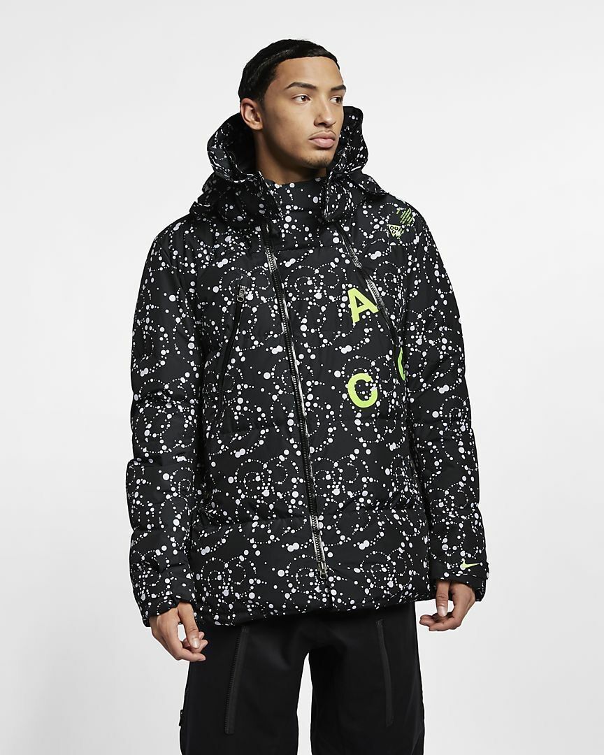美品NIKELAB ACG DOWN FILL PARKA BLACK ダウン Nike Lab ACG Down-Fill Parka Coat 'Black White' AQ3517-010