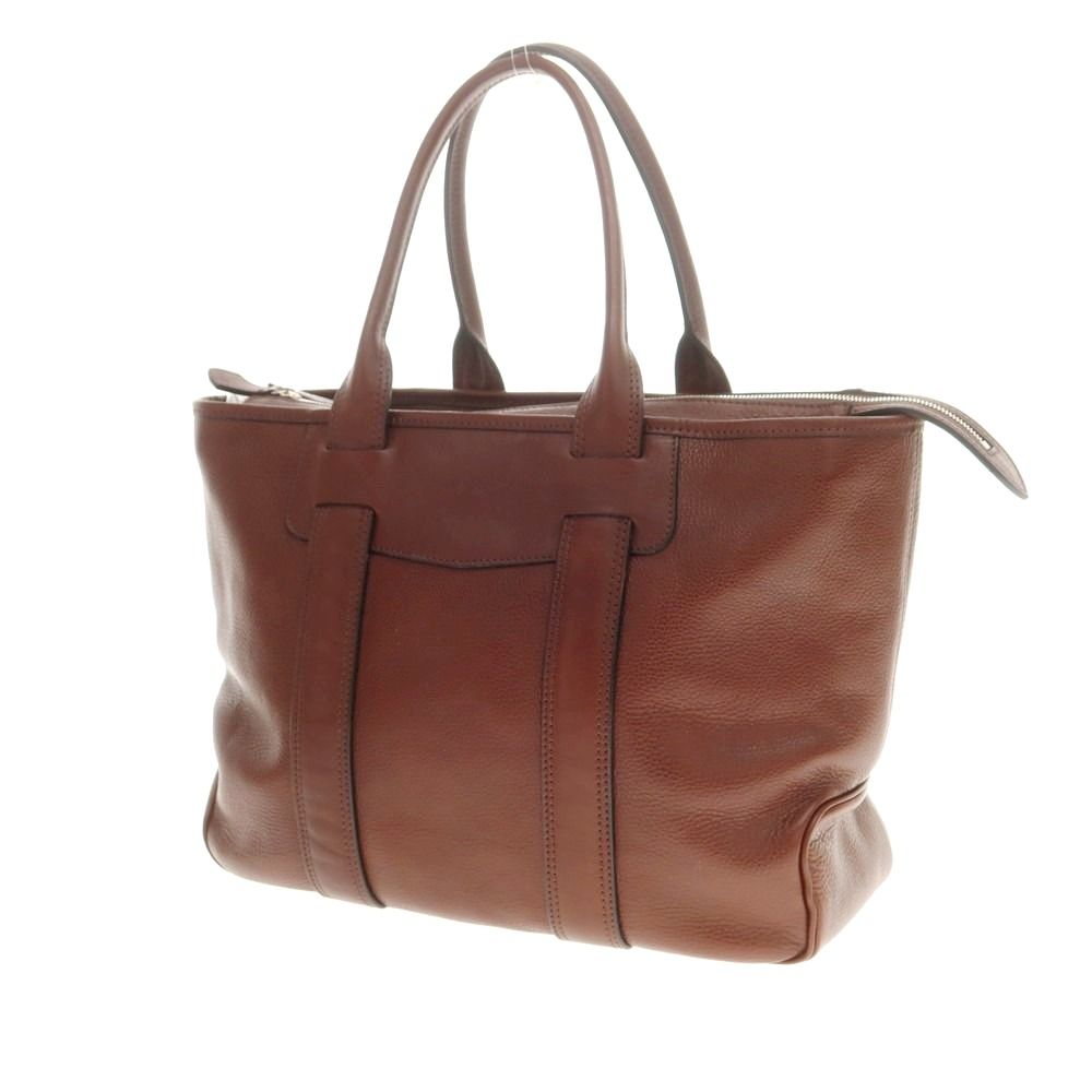 万双 マンソウ mansaw レザー トートバッグ ブラウン W49.5xH30xD12.5 メンズ