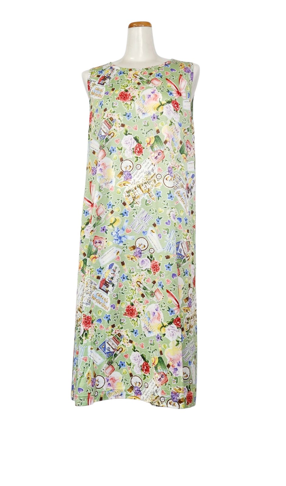 夏物入荷！！ 鴨居羊子 TUNIC ノースリーブワンピース 100双天竺