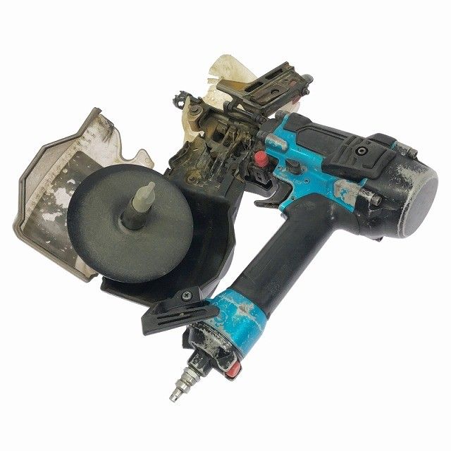 品 makita マキタ 65 mm 高圧 エア釘打機 AN 633 H 青 高圧エアホース付き エアー釘打ち機 エアーツール 大工道具 エア工具