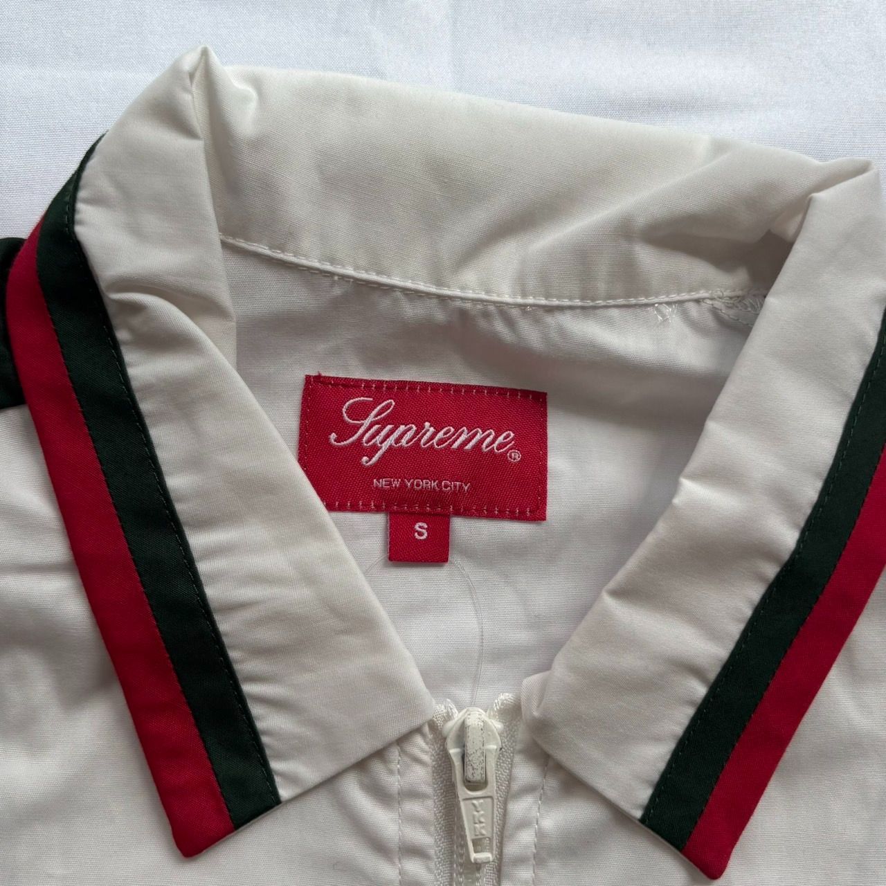 18ss Supreme Zip Up Work Shirt White S Size Supreme Zip Up Work