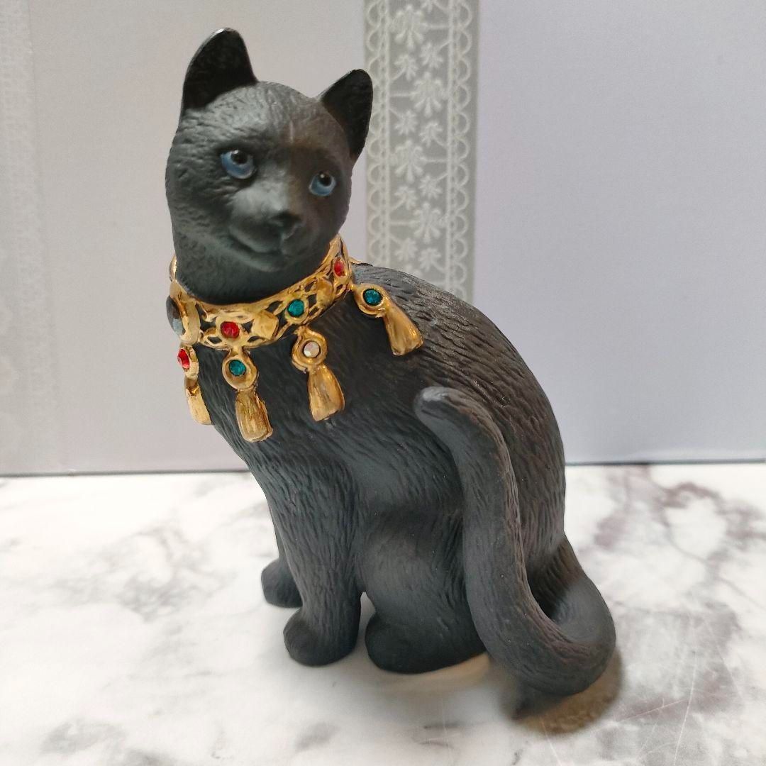 大きなサイズ レノックス ジュエリー 猫 陶器 置物 キャット 24K フラワー