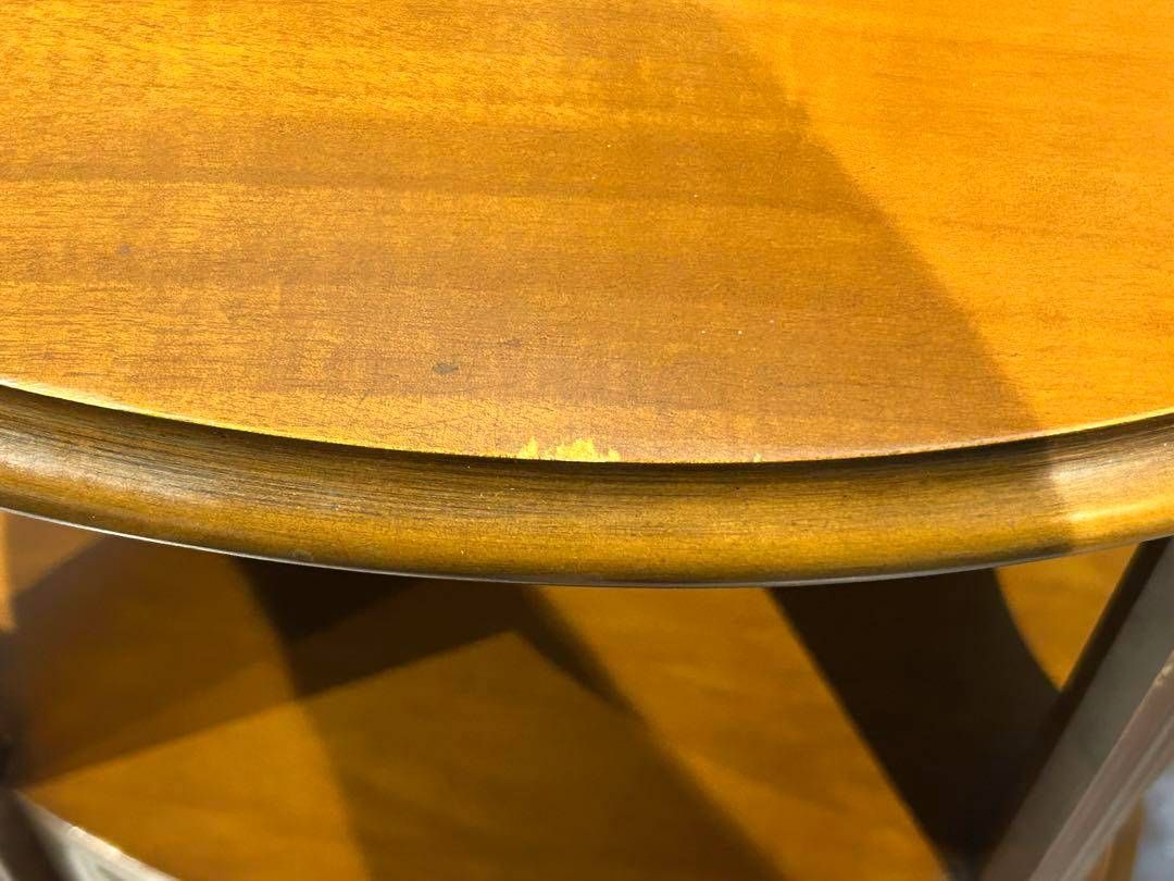 アンティーク　2段チェスト　ラウンドコンソール　クラシック　木彫　猫脚　GZ アンティーク 2段チェスト ラウンドコンソール クラシック 木彫