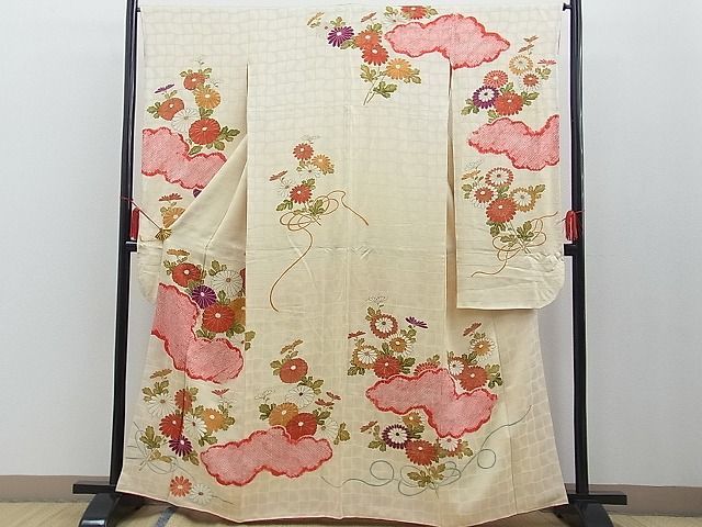 平和屋着物□豪華振袖 絞り 駒刺繍 雲取り菊文 金彩 逸品 BAAD4185jr - メルカリ