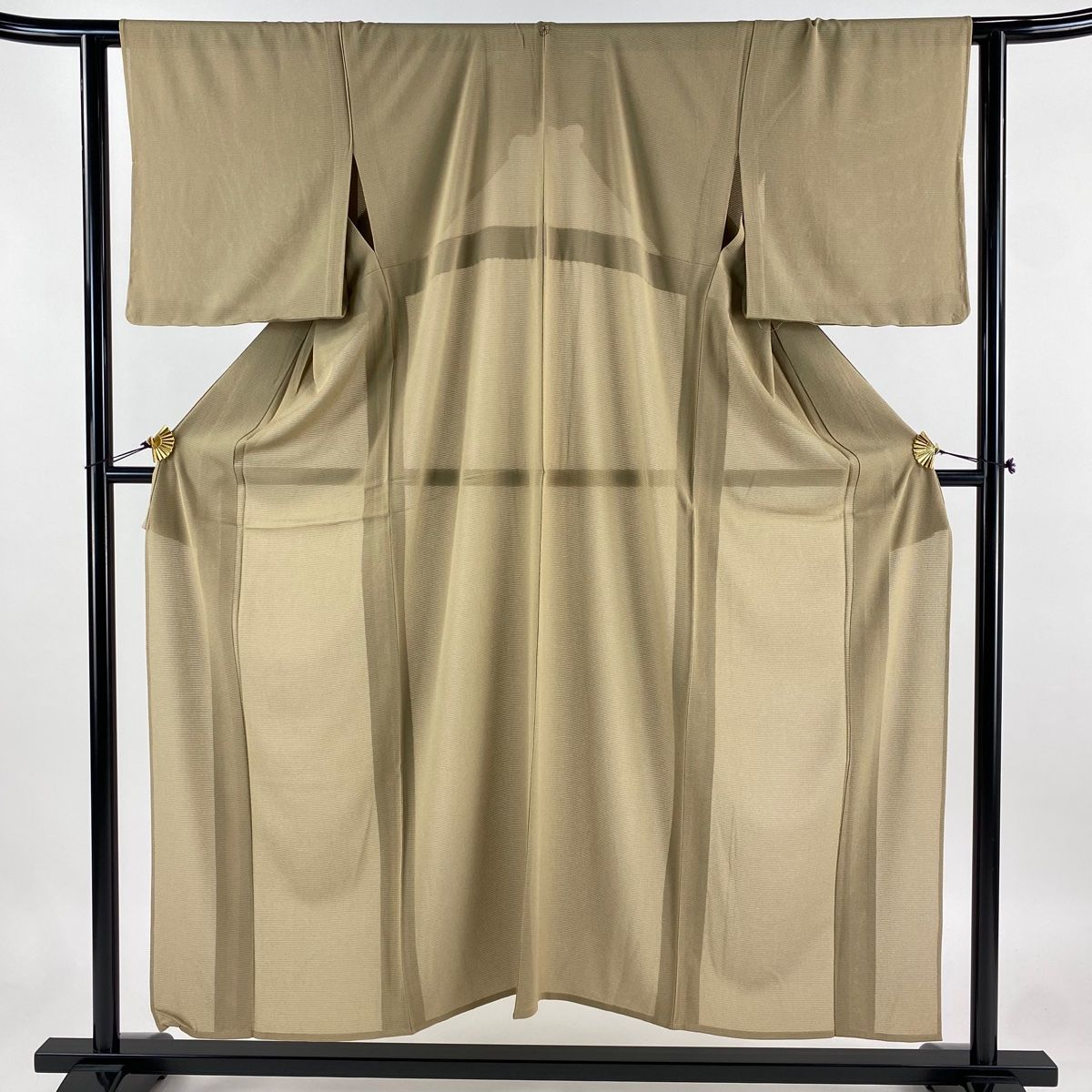 色無地 身丈153cm 裄丈62.5cm S 薄物 絽 薄茶色 正絹 美品 秀品 色無地 身丈153cm 裄丈62.5cm S 薄物 絽 薄茶色 正絹 美品 秀品