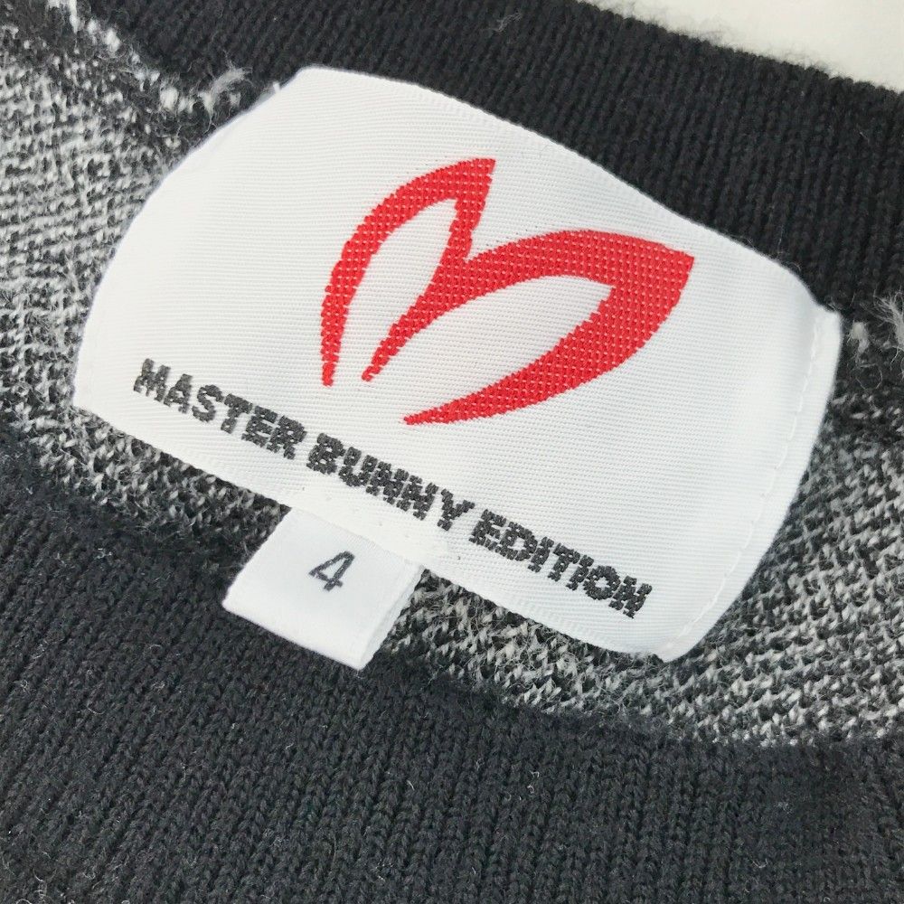 サイズ：4 MASTER BUNNY EDITION マスターバニーエディション ×LOONEY TUNES 2023年 ニットセーター Bugs Bunny  ブラック系 [240101469290] ゴルフウェア メンズ ストスト サイズ：4 MASTER BUNNY EDITION マスターバニーエディション