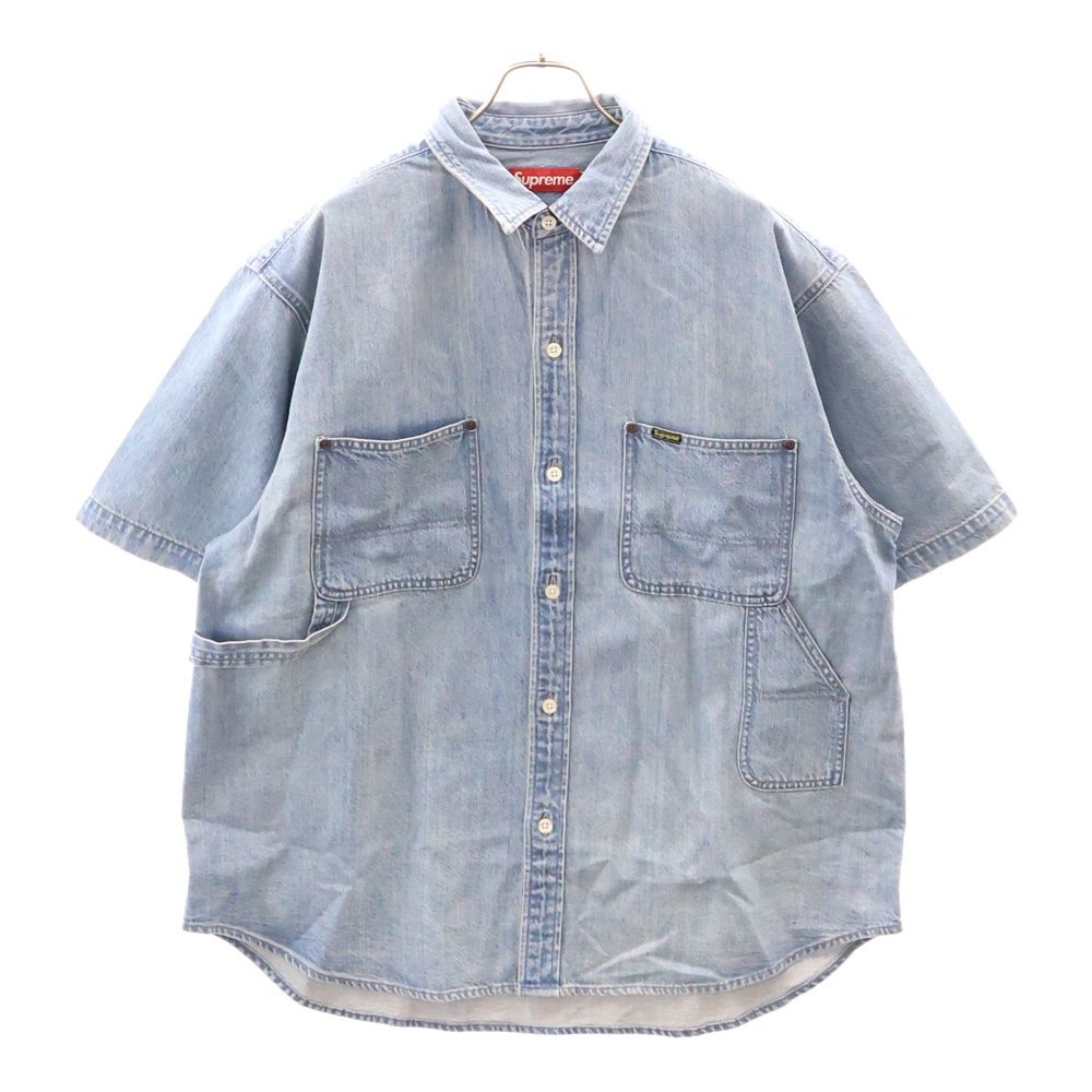 SUPREME (シュプリーム) 23SS Loose Fit S/S Denim Painter Shirts ルーズフィット 半袖デニムシャツ ペインター インディゴ