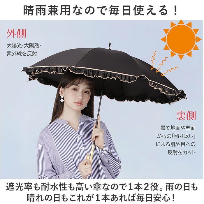 オフxミント ショート丈日傘 完全遮光長傘 50cm 晴雨兼用 KIZAWA 日傘 完全遮光 傘 50cm 1級遮光 晴雨兼用傘 長傘 雨傘  レディース メルカリ