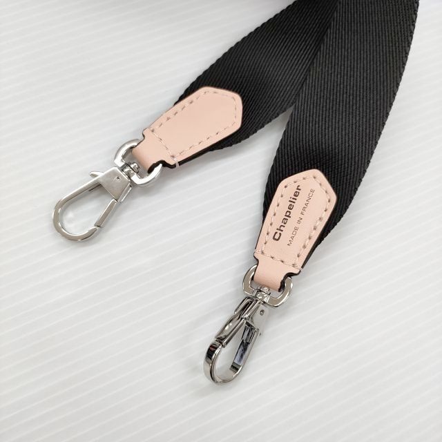 エルベシャプリエ1662A ショルダーストラップ　ノワール×ルージュ エルベシャプリエ Herve Chapelier 1662A (ショルダーストラップ