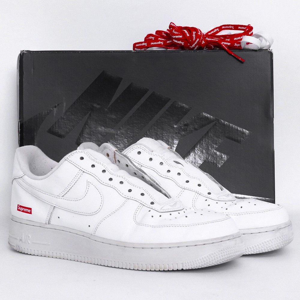 28cm NIKE × SUPREME Air Force 1 Low White CU9225-100 - メルカリ