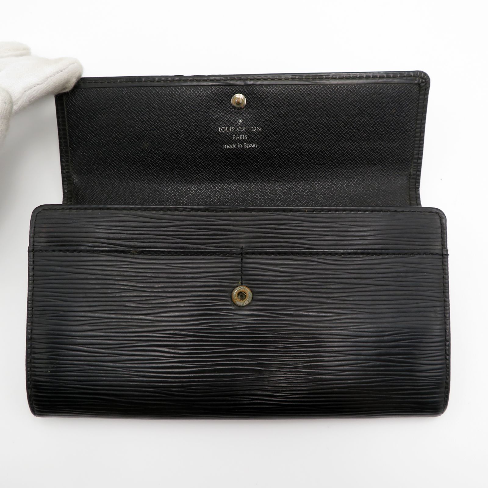 美品✨ルイヴィトン エピ ポルトフォイユサラ 二つ折 長財布 ブラック ノワール Louis Vuitton ルイヴィトン エピ ポルトフォイユ サラ 二つ折り