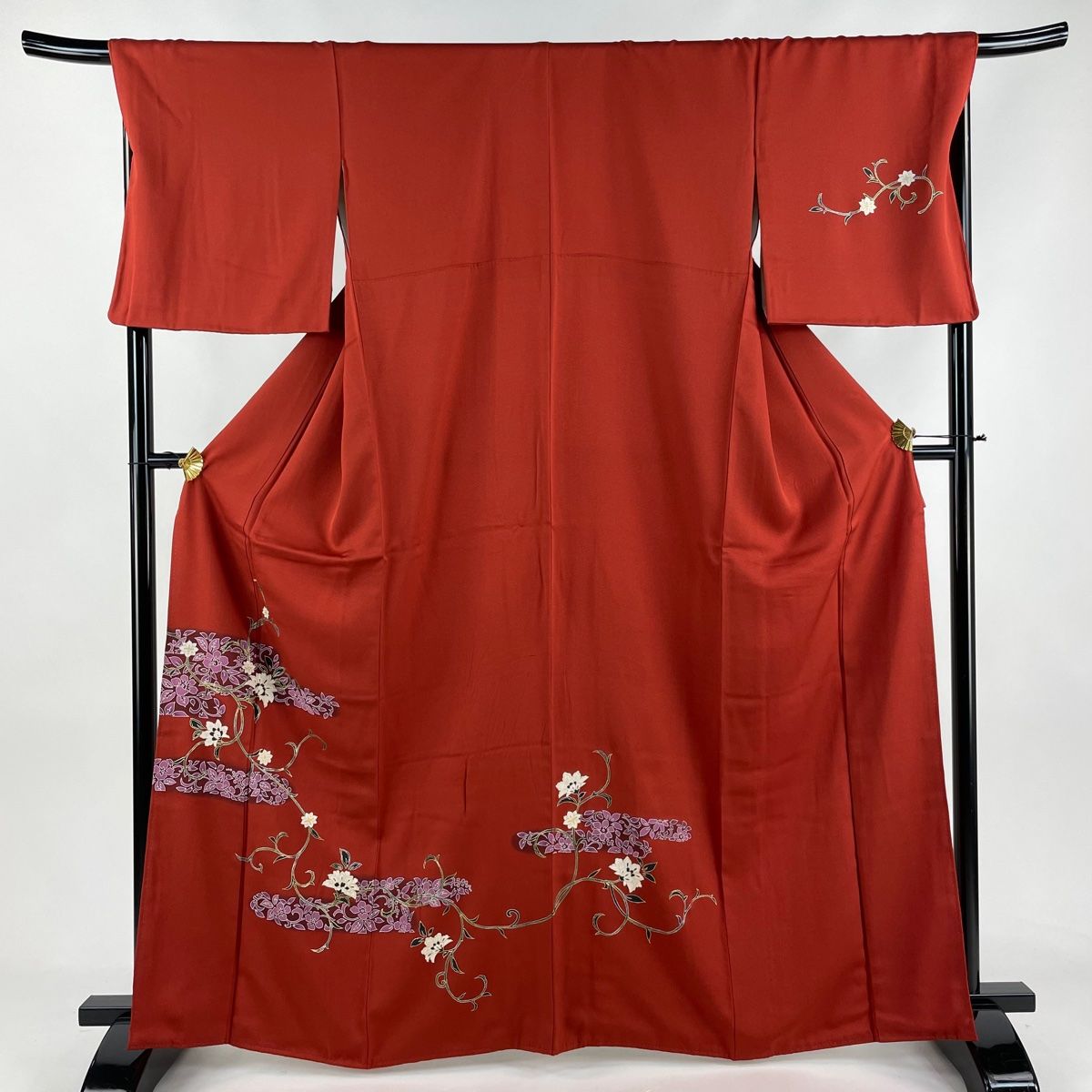 正絹色無地レンガ色身丈164cm裄70cm20-195 正絹色無地レンガ色身丈164cm裄70cm20-195