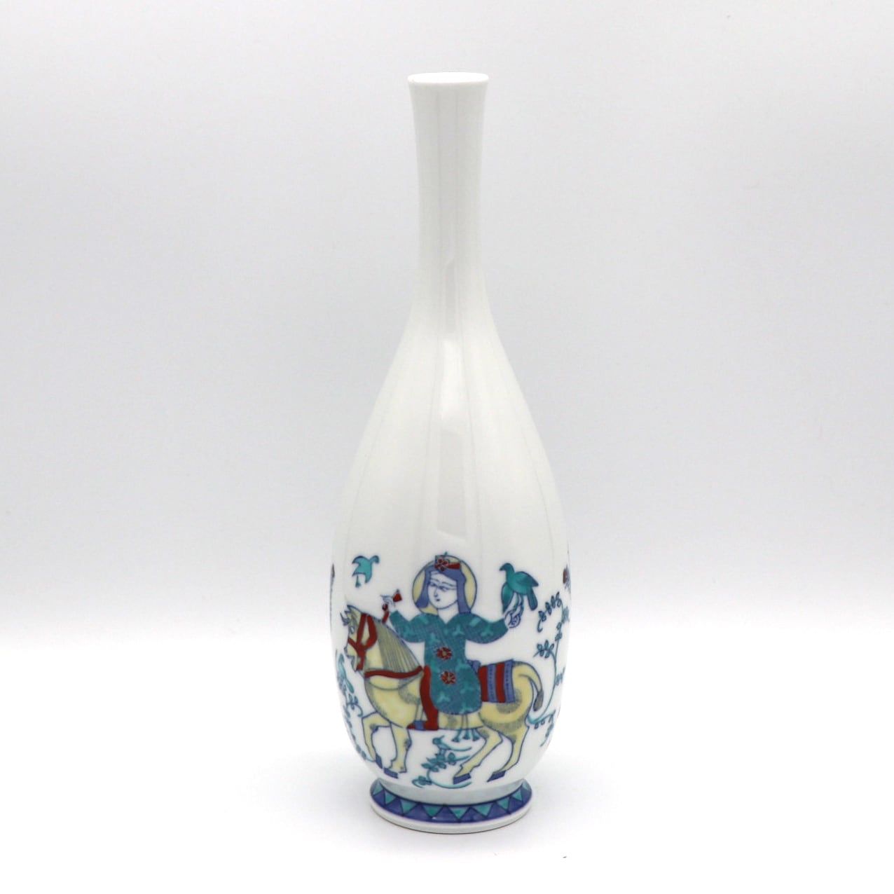 白磁鶴首 陶器 陶芸 手作り 一輪挿し やきもの 大前芳春 【公式通販】