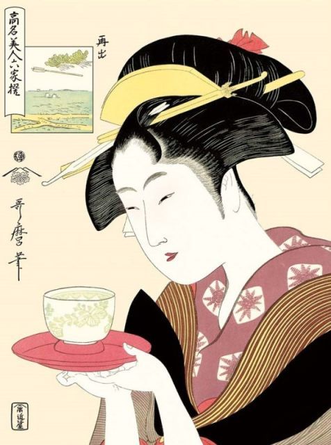 種類1：f4 額絵 喜多川歌麿 難波屋おきた f8・f6・f4サイズ 浮世絵