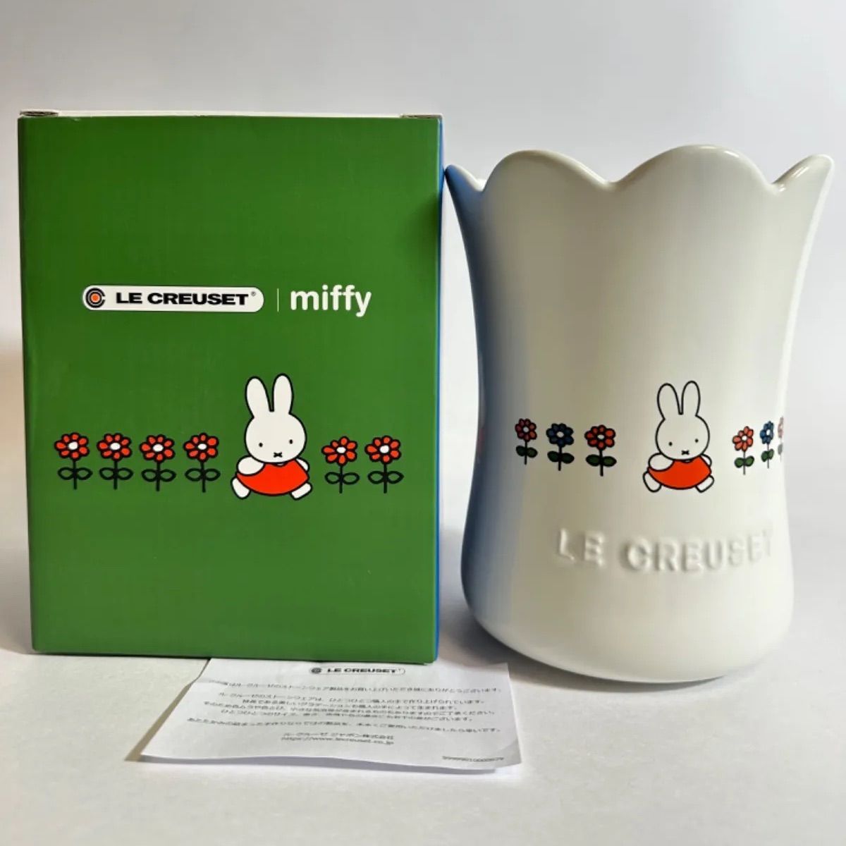 新品未使用品 ル・クルーゼ ミッフィー フラワーベース 花瓶 陶器