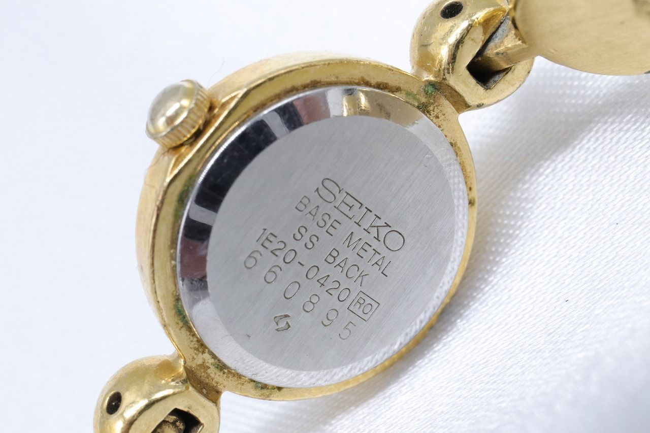W20-19】電池交換済 セイコー 腕時計 1E20-0420 ゴールドカラー - メルカリ