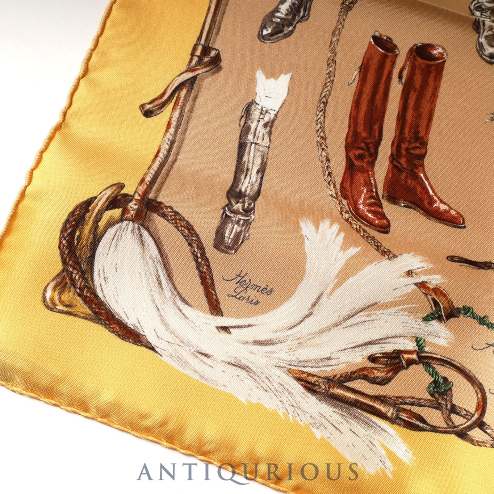 HERMES カレ 90 A propos de Bottes ブーツ 極美品 エルメス カレ90 A propos de Bottes ブーツついて スカーフ