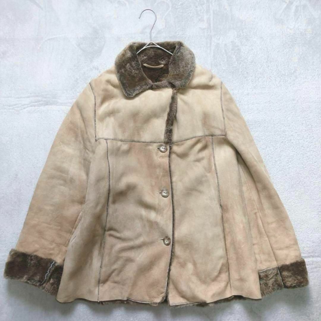 SHEARLING】 (XL) 無地 ムートンジャケット ボア アウター