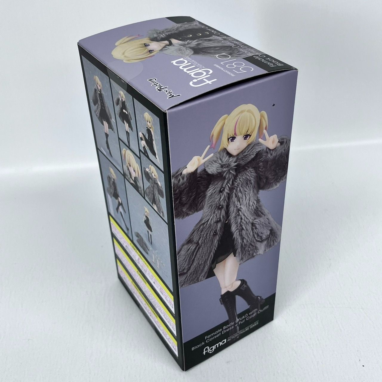 figma Style 女性 body ユウキ with 黒コルセット ワンピ + ファー