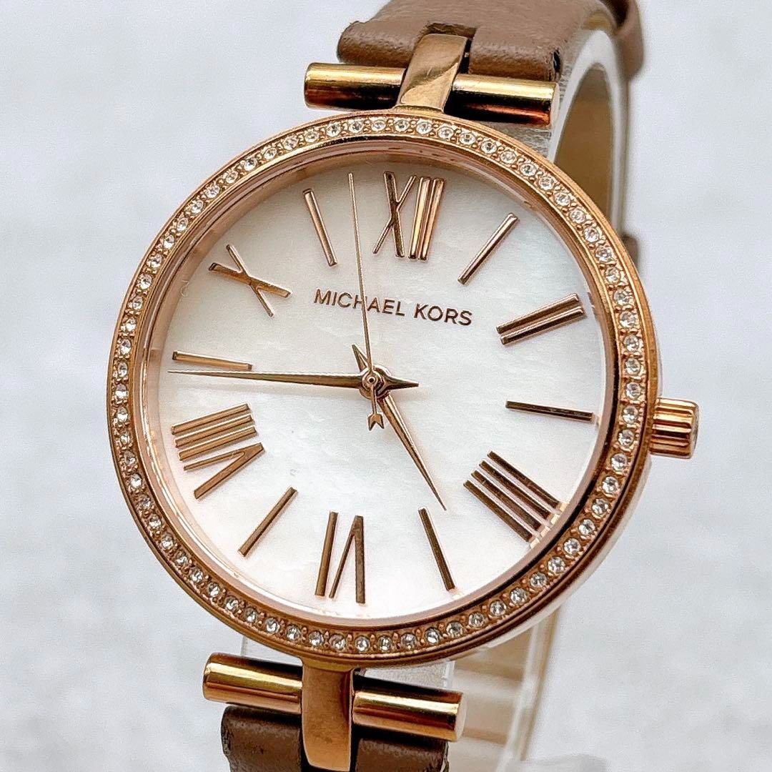 稼働 MICHAEL KORS レディース 腕時計 ストーンベゼル G053