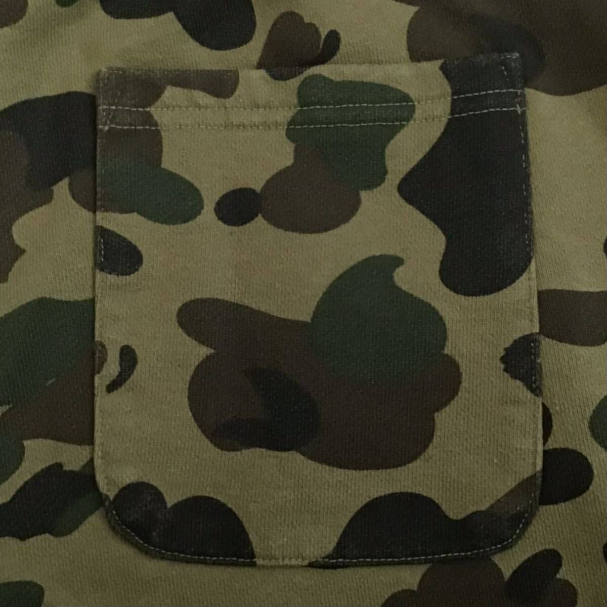 BAPE 1st camo green スウェット ハーフパンツ Sサイズ a