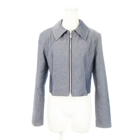 セルフォード CELFORD ジャケット ステン ノー 2way ジップアップ 総裏地 36 S 紺 ネイビー AH9 GY18